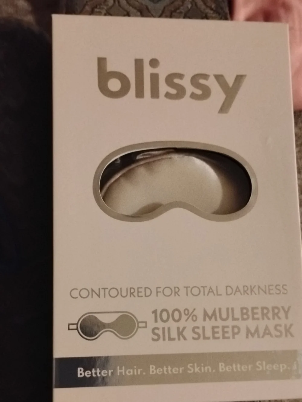 Blissy Mulberry Silk Sleep Mask - Champagne Gold